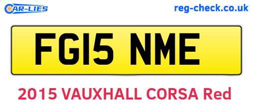 FG15NME are the vehicle registration plates.