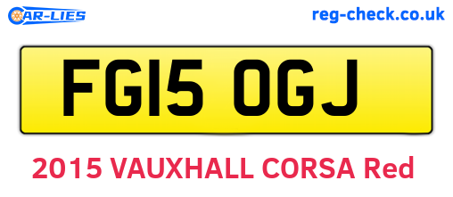 FG15OGJ are the vehicle registration plates.