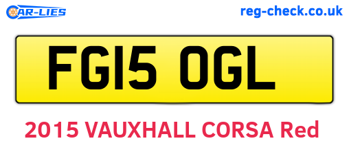 FG15OGL are the vehicle registration plates.