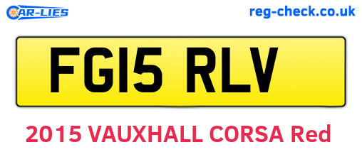 FG15RLV are the vehicle registration plates.
