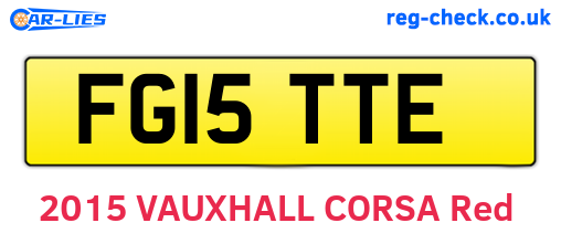 FG15TTE are the vehicle registration plates.
