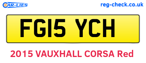 FG15YCH are the vehicle registration plates.