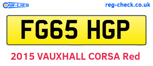 FG65HGP are the vehicle registration plates.