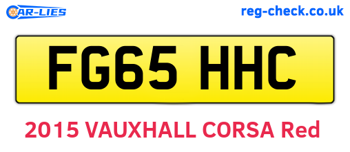 FG65HHC are the vehicle registration plates.