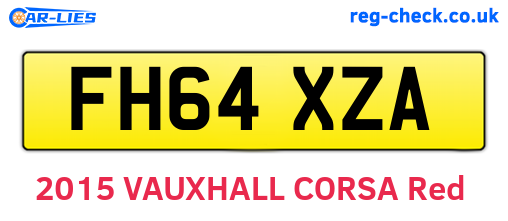 FH64XZA are the vehicle registration plates.