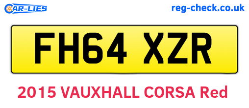FH64XZR are the vehicle registration plates.