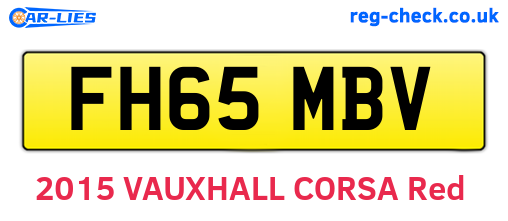FH65MBV are the vehicle registration plates.