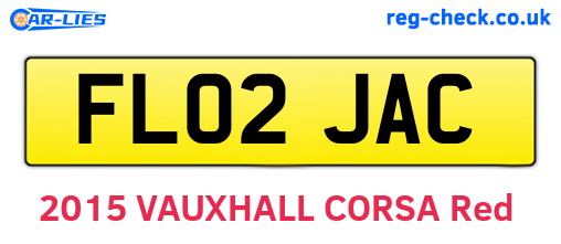 FL02JAC are the vehicle registration plates.