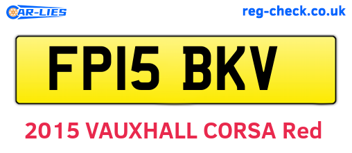 FP15BKV are the vehicle registration plates.
