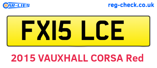 FX15LCE are the vehicle registration plates.