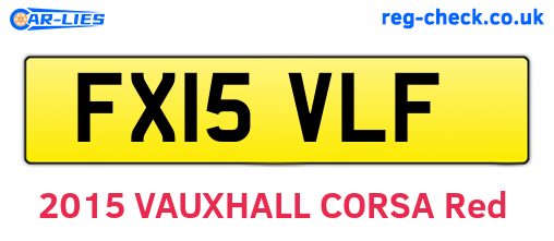 FX15VLF are the vehicle registration plates.