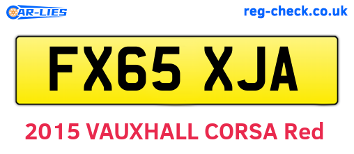 FX65XJA are the vehicle registration plates.