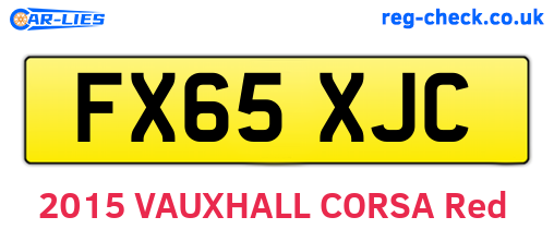 FX65XJC are the vehicle registration plates.