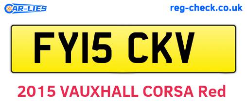 FY15CKV are the vehicle registration plates.