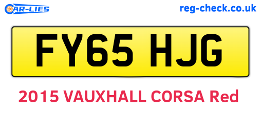 FY65HJG are the vehicle registration plates.