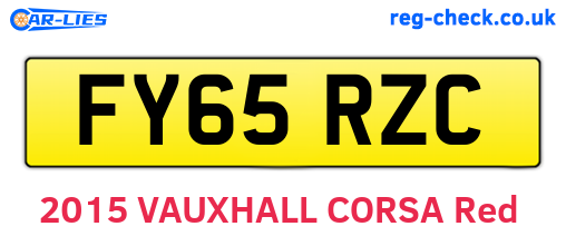 FY65RZC are the vehicle registration plates.