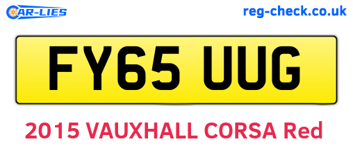 FY65UUG are the vehicle registration plates.