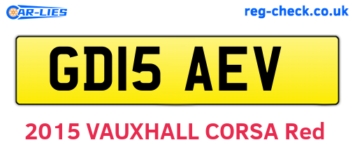 GD15AEV are the vehicle registration plates.