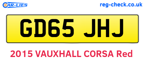 GD65JHJ are the vehicle registration plates.