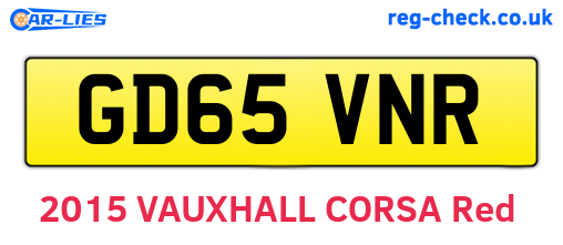 GD65VNR are the vehicle registration plates.