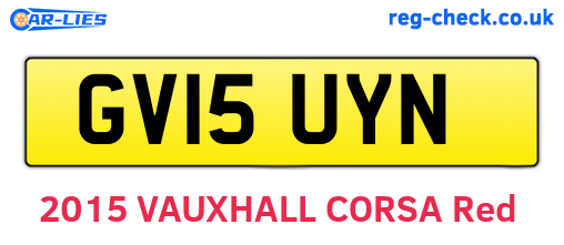 GV15UYN are the vehicle registration plates.