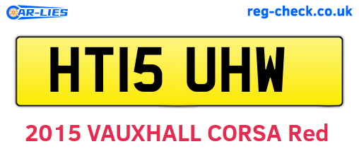HT15UHW are the vehicle registration plates.