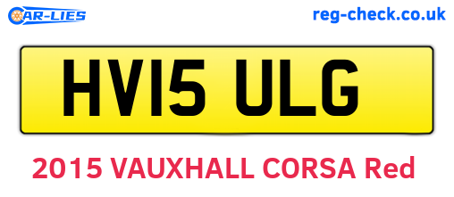 HV15ULG are the vehicle registration plates.