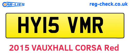 HY15VMR are the vehicle registration plates.