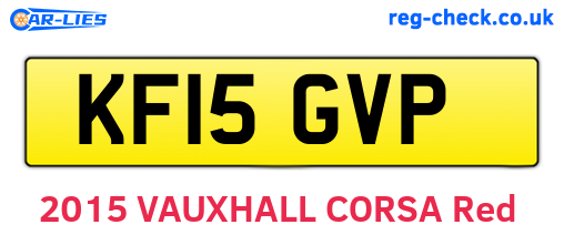 KF15GVP are the vehicle registration plates.