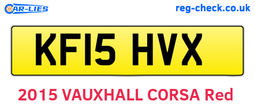 KF15HVX are the vehicle registration plates.