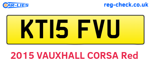KT15FVU are the vehicle registration plates.