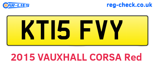 KT15FVY are the vehicle registration plates.
