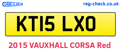 KT15LXO are the vehicle registration plates.