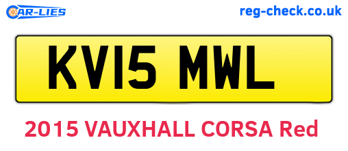 KV15MWL are the vehicle registration plates.