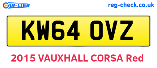 KW64OVZ are the vehicle registration plates.