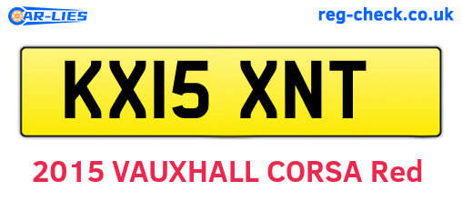 KX15XNT are the vehicle registration plates.