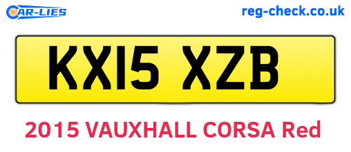 KX15XZB are the vehicle registration plates.