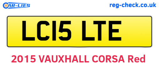 LC15LTE are the vehicle registration plates.
