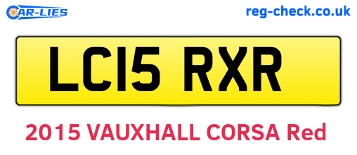 LC15RXR are the vehicle registration plates.
