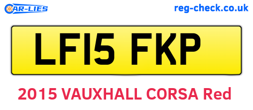 LF15FKP are the vehicle registration plates.