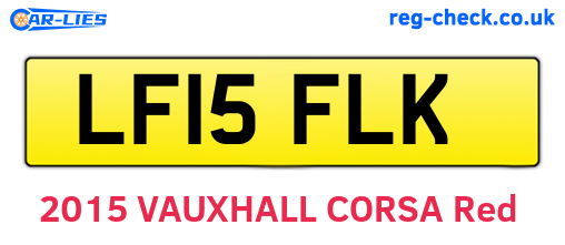 LF15FLK are the vehicle registration plates.