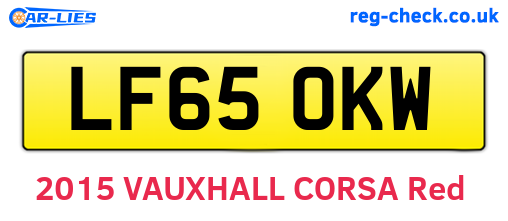 LF65OKW are the vehicle registration plates.