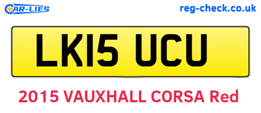 LK15UCU are the vehicle registration plates.
