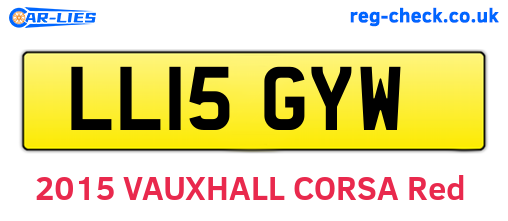 LL15GYW are the vehicle registration plates.