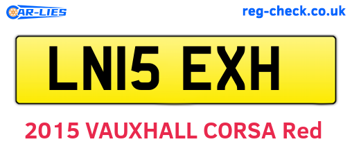 LN15EXH are the vehicle registration plates.