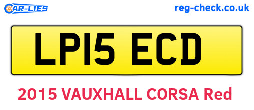 LP15ECD are the vehicle registration plates.