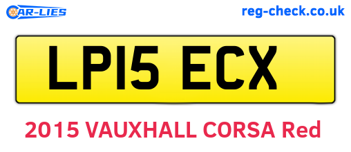 LP15ECX are the vehicle registration plates.