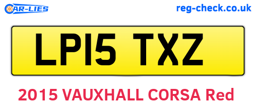 LP15TXZ are the vehicle registration plates.