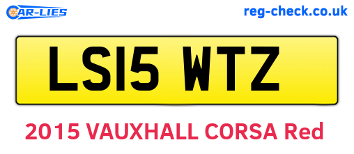 LS15WTZ are the vehicle registration plates.