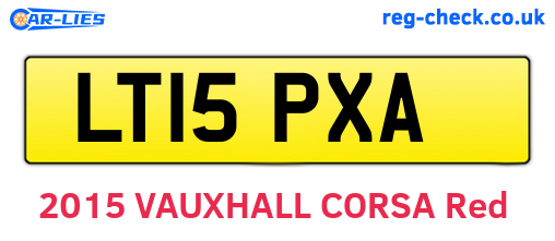 LT15PXA are the vehicle registration plates.